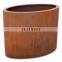 Vintage Corten Steel Garden Tree Planters customized size