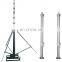 high head load winch operated manual mast for large 3 element antennas