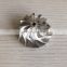 KP39 39.50/52.00mm 11+0 blades high performance Turbo milling/aluminum 2618/billet compressor wheel