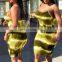 LAITE D2077 plus size women fashion tie dye dresses ladies o-neck tie dye dresses women summer casual dresses