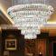 Eight Rings Luxury Led Pendant Light Fixture K9 crystal chandeliers for dining room