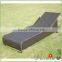 Moveable Garden Moveable Rattan Sun Lounger Chaise Lounge With Wheel