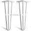 Hairpin Table Legs 28 inch 4 Pcs Desk Capacity Total 880 LBS Coffee 3 Rods Black DIY Table Legs Heavy Duty White Furniture Legs