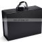 Wholesale Custom Logo Luxury Black Cardboard Magnetic Folding Gift Box With Ribbon Closure