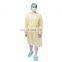 Industry Use Dustproof Laboratory Impervious Disposable Yellow Isolation Cover Gown