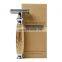 high quality nature reusable wood double edge shaving  oem bamboo  safety razor for men