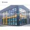 Frameless Mirror Curved Double Glass Curtain Wall Facade Building With  Operable Awning Window