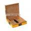 luxury custom cedar luxury travel case box yellow cigar humidor for Cigar storage
