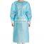 Manufacturer of Disposable Isolation Gown pp sms pp+pe isolation gown Knit Cuffs