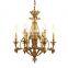 french design living room vintage bronze pendant lamp antique brass chandeliers