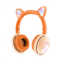 Hot Selling Children Foldable Headset Headphone Kids Girls Over Ear Earphone Stereo Sound Led Light Cat Ear Headphone