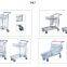 150L Asia 5 inch PU wheel Steel Shopping Trolley for Supermarket （surface : zinc and transparent powder coating）