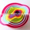 Rainbow bowls Kitchen Utensils/ Nest 9 Plus/ Multi Colour creating food preparation/kitchen cooking/Baking tools measuring cups