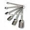 Manufacturer high quality stainless steel square head measuring spoons set of 6 coffee measuring spoon set