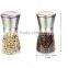 2 package of 2 Salt Mill and Pepper Grinder Glass Body Brushed Stainless Steel