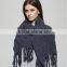 New Design Solid Color Plain Thich Tassel Women Fashion Acrylic Shawl