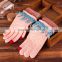 Solid Color Touch Screen knitted gloves fingers fashion ladies gloves, full finger gloves