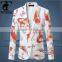 Fashion mans Long Sleeve oem factory customized fancy Printed suit design Slim Suit for men