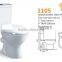 Hot Sell Ceramics Siphone Bathroom Two Piece Water Closet P-trap Toilet Quality Choice