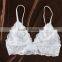 floral lace bra lacy bralette wavy hem scalloped bralette spaghetti lined un padded sheer bralette