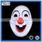 Most popular 1.0mm thick pvc funny clown mask, funny halloween red nose carnival clown mask