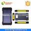 manufacturer 10000mah waterproof rainproof solar charger with compass and LED light