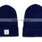 custom simple blue acrylic winter knit hats