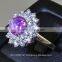 8 MM Ruby Star Sapphire Ring Lab-Created Sterling Silver 92.5 Size 7