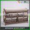 2 Layer 2-4 Drawers Basket Cabinet Furniture wooden bench