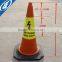 Danger high voltage cables above cone sleeves