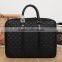 Factory price briefcase men's woven briefcase PU leather bag with tote