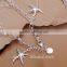 2015 Wholesale 925 silver Exquisite starfish bracelet