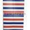 red and blue stripe paper bag streak paper bag