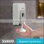 ABS plastic wall mounted refillable bathroom manual soap dispenser 600ml volume VX687