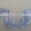 2016 plastic injection molded design blue transparent plastic parts