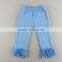 Wholesale Cute Comfortable 100% Cotton Ruffled Capris For Kids