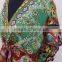 Paisley printed african ponchos & kaftans / swimwear dress for womans