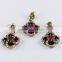 Turkish White CZ & Red Onyx !! 925 Sterling Silver Sets With Brass, Wholesale Silver Jewellery, Silver Jewellery India