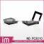 Single Retangular black pressed powder case with mirror -IM-PC3010