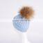 2016 baby blue Kids Crochet Hat Handmade 100 % Cotton Children Knitted Hat KZ160085