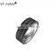 Wedding band engagement ring black Carbon Fiber Inlay Tungsten Carbide Ring Band