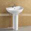AAA Grade White Ceramic Pedestal Washroom Basin