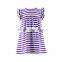 Latest design wholesale fashionable stripe dress little baby girls dress cotton baby girls dress