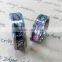 Wholesales Jewelry Beveled Edge High Polished Titanium Pair Ring Camo Wedding Ring