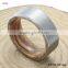 Fashion Wood Jewelry Brushed Surface KOA WOOD Inlaid Inner Titanium Ring