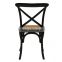 Cross Back Wood Rattan Chair/Stackable Factory Direct Cross Back Rattan Bistro Chair