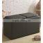 New product square crocodile leather folding storage ottoman
