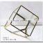 Copper Colored Handmade Modern Vase Table Centerpiece Geometric Glass Vase / Handmade hanging geometric large blown glass vases