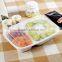PP disposable plastic food container 2 compartment meal prep containers