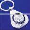 custom round earth piece in the middle keychain
